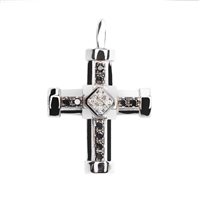 Collana Promesse Uomo in Oro bianco Diamante Black 0.09 Ct CROTT1 - CROTT1